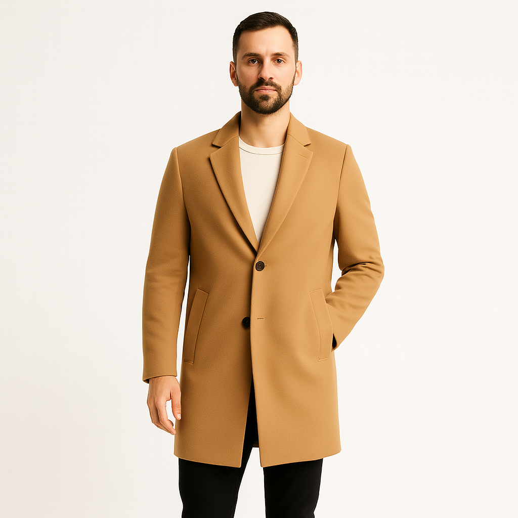 Męski płaszcz wełniany