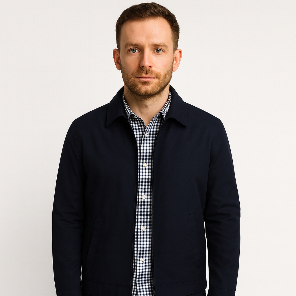 Męska biznesowa kurtka wiosenna z podszewką