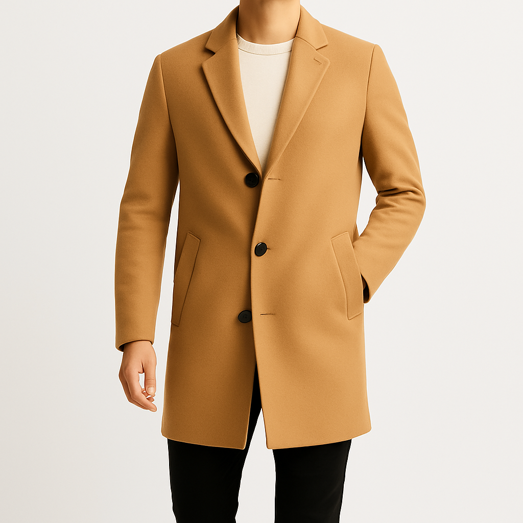 Męski płaszcz wełniany