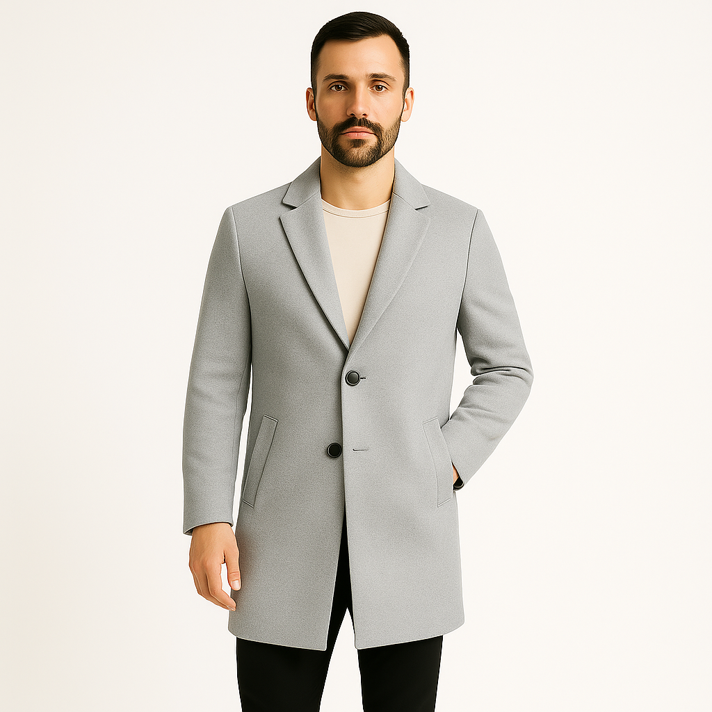 Męski płaszcz wełniany