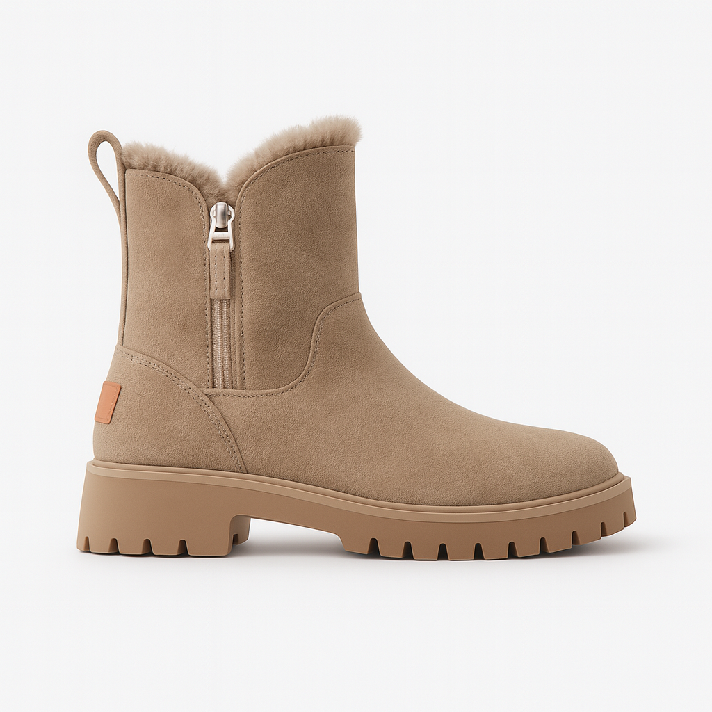 Damskie botki zimowe z ociepleniem i antypoślizgową podeszwą